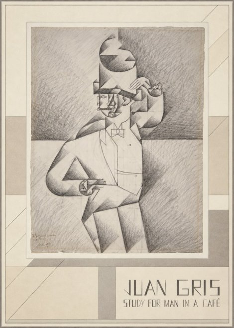 Juan Gris Study for Man in a Café No3 - Poszter