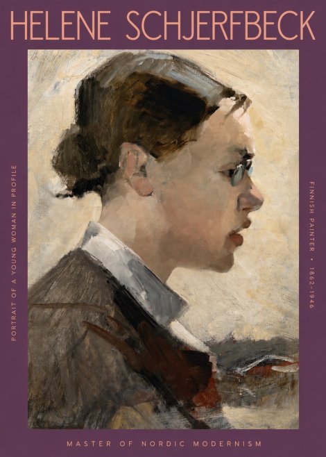 Helene Schjerfbeck Portrait of a Young Woman in Profile No2 - Poszter