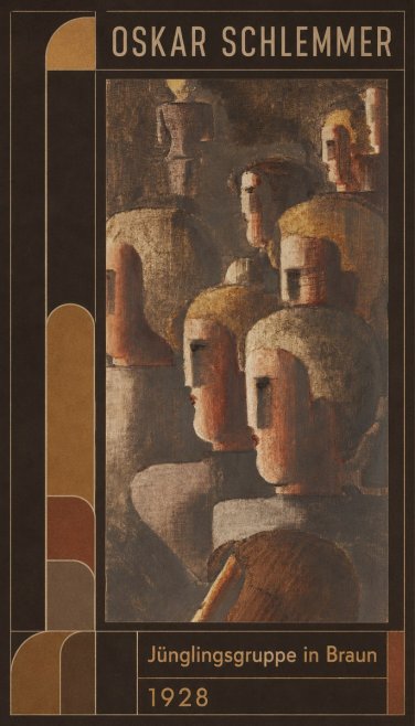 Oskar Schlemmer Jünglingsgruppe in Braun No6 - Poszter