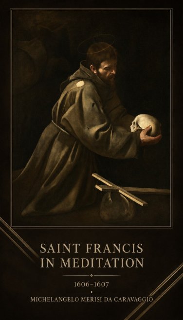 Michelangelo Merisi da Caravaggio Saint Francis in Meditation I No2 - Poszter