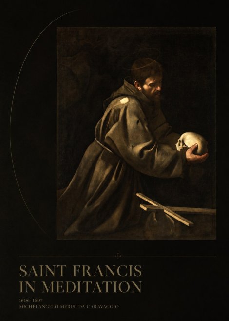 Michelangelo Merisi da Caravaggio Saint Francis in Meditation I No5 - Poszter