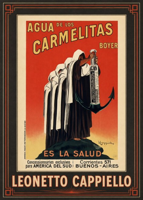 Leonetto Cappiello Agua De Los Carmelitas Boyer No1 - Poszter