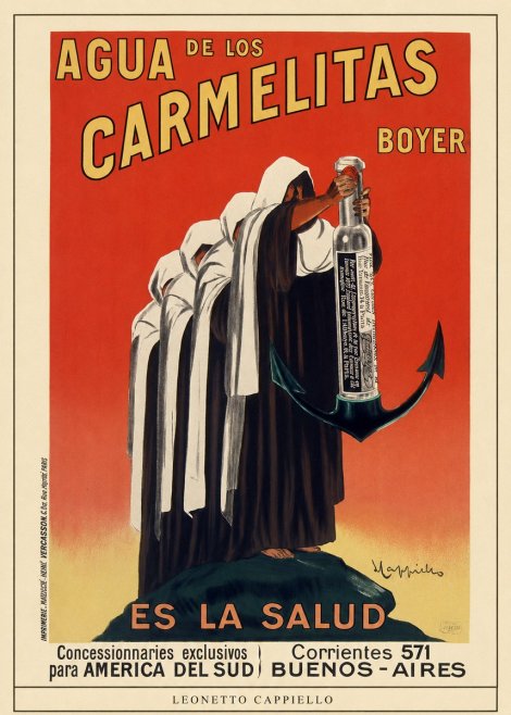 Leonetto Cappiello Agua De Los Carmelitas Boyer No3 - Poszter