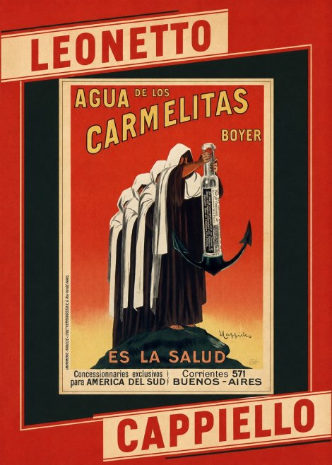 Leonetto Cappiello Agua De Los Carmelitas Boyer No6 - Poszter