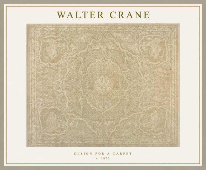 Walter Crane Design for a Carpet No1 - Poszter