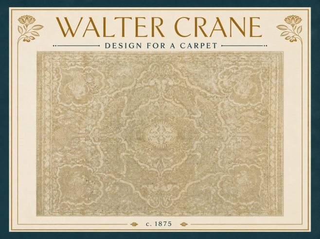 Walter Crane Design for a Carpet No5 - Poszter