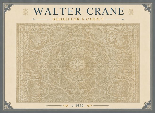 Walter Crane Design for a Carpet No6 - Poszter