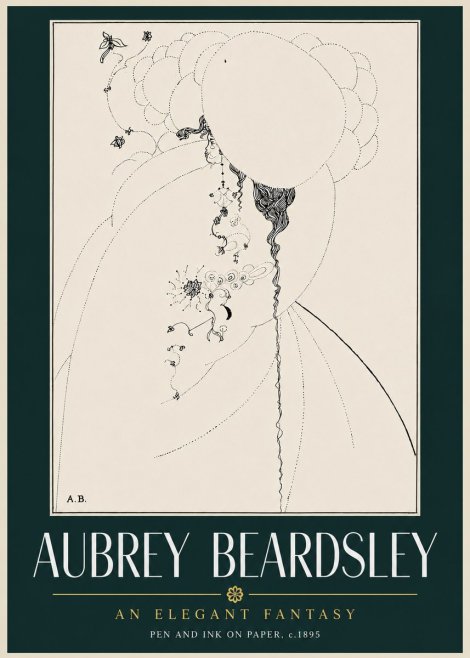 Aubrey Beardsley An Elegant Fantasy No4 - Poszter