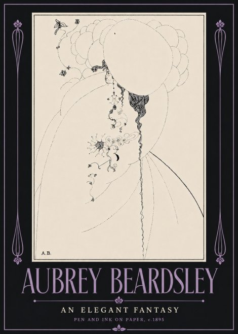 Aubrey Beardsley An Elegant Fantasy No6 - Poszter