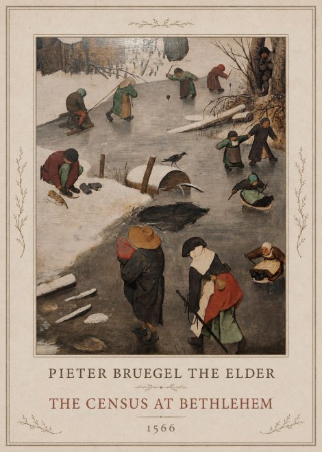 Pieter Bruegel The Census at Bethlehem II No1 - Poszter