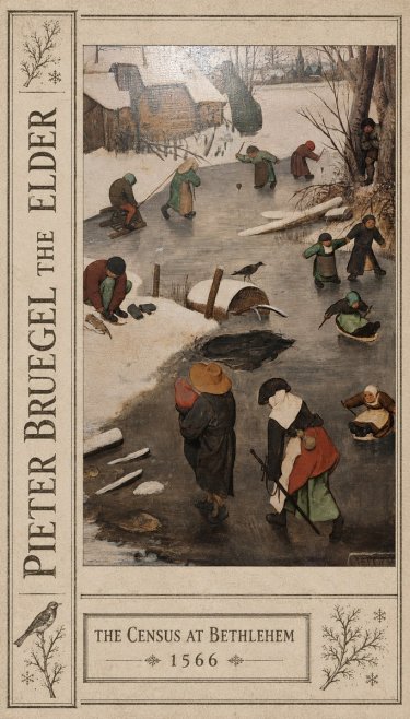 Pieter Bruegel The Census at Bethlehem II No2 - Poszter