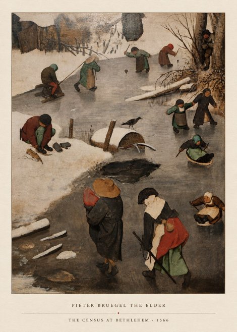 Pieter Bruegel The Census at Bethlehem II No4 - Poszter