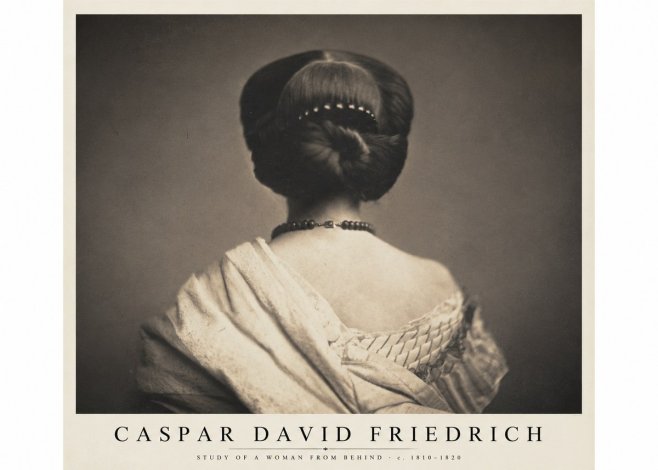Caspar David Friedrich Study of a Woman from Behind No1 - Poszter