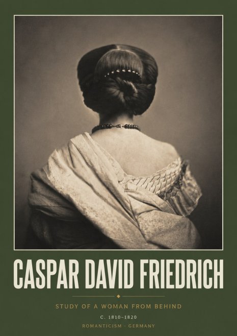 Caspar David Friedrich Study of a Woman from Behind No3 - Poszter