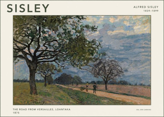 Sisley The Road from Versailles, Loantaka No4 - Poszter