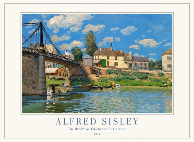 Sisley The Bridge at Villeneuve-la-garenne I No1 - Poszter