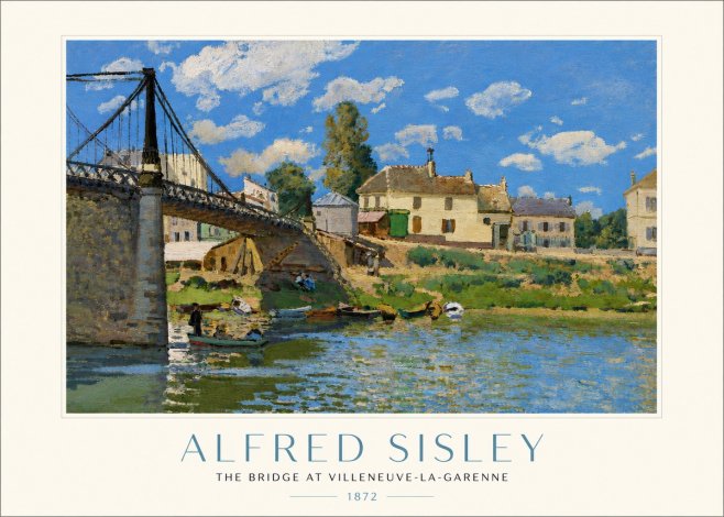Sisley The Bridge at Villeneuve-la-garenne I No4 - Poszter
