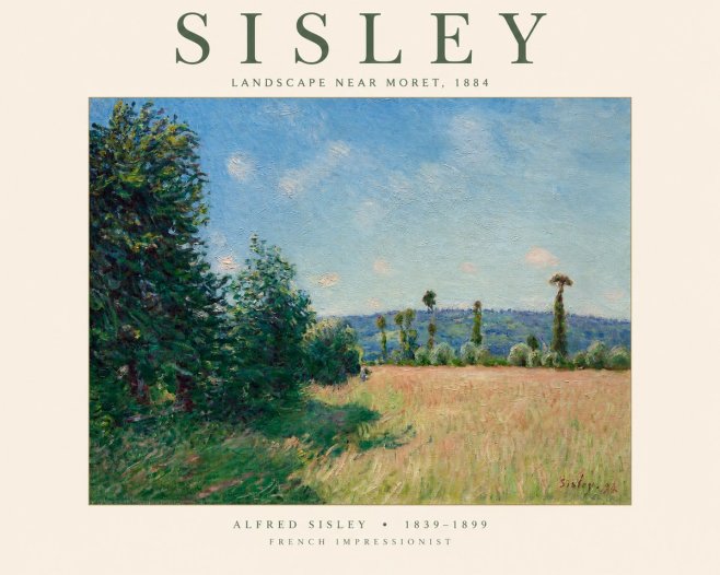 Sisley Landscape Near Moret, 1884 No1 - Poszter