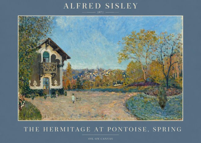 Sisley The Hermitage at Pontoise, Spring No2 - Poszter