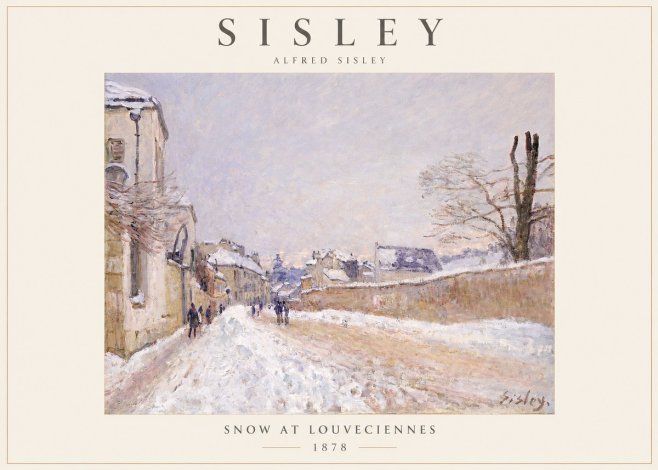 Sisley Snow at Louveciennes No1 - Poszter