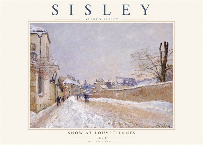 Sisley Snow at Louveciennes No3 - Poszter