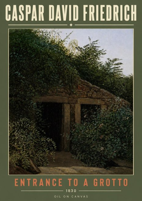 Caspar David Friedrich Entrance to a Grotto No6 - Poszter