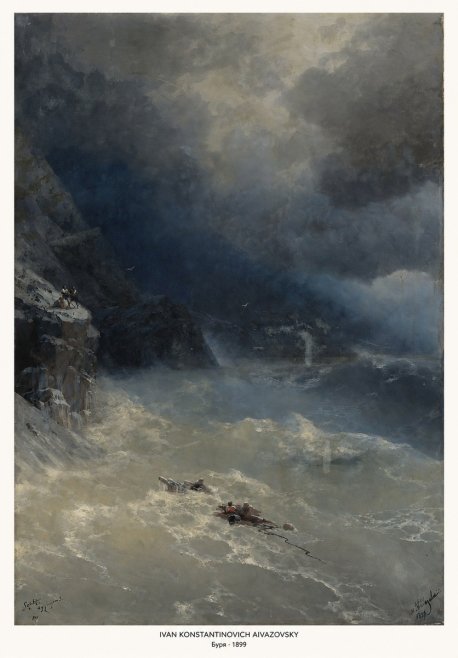 Ivan Konstantinovich Aivazovsky Буря No6 - Poszter