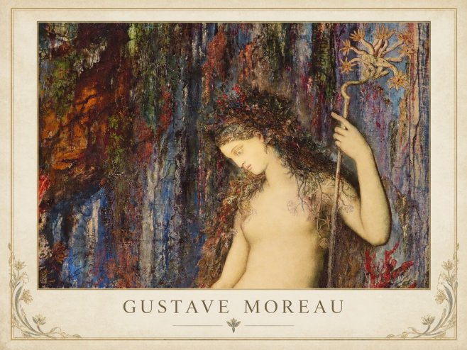 Gustave Moreau The Flower with the Human Head No1 - Poszter