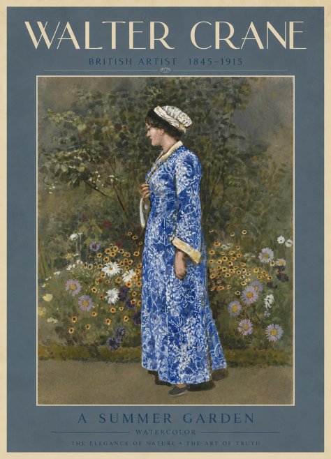 Walter Crane A Summer Garden No4 - Poszter