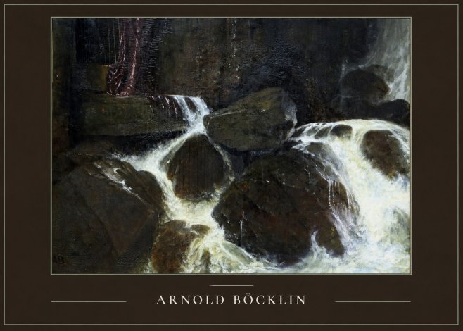 Arnold Böcklin The Nymph of the Waterfall No4 - Poszter