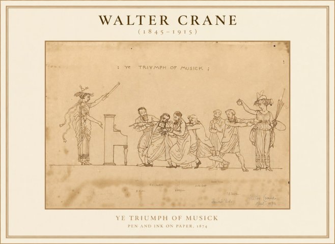 Walter Crane Ye Triumph of Musick No1 - Poszter