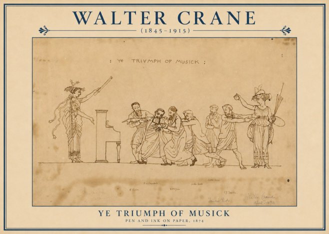 Walter Crane Ye Triumph of Musick No3 - Poszter