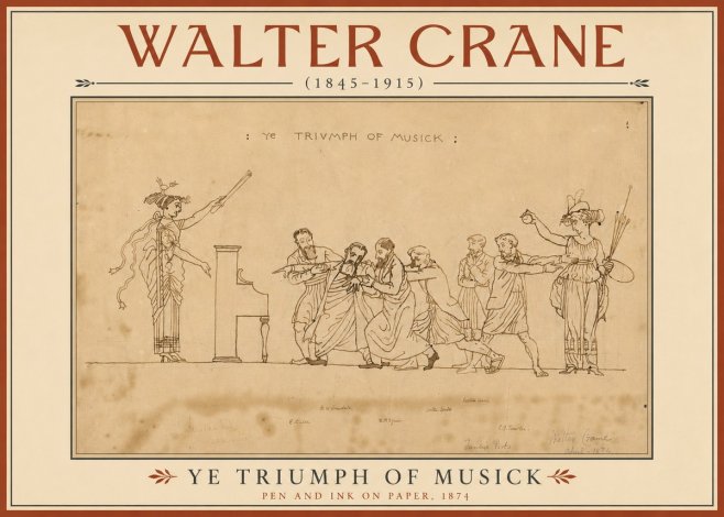 Walter Crane Ye Triumph of Musick No4 - Poszter
