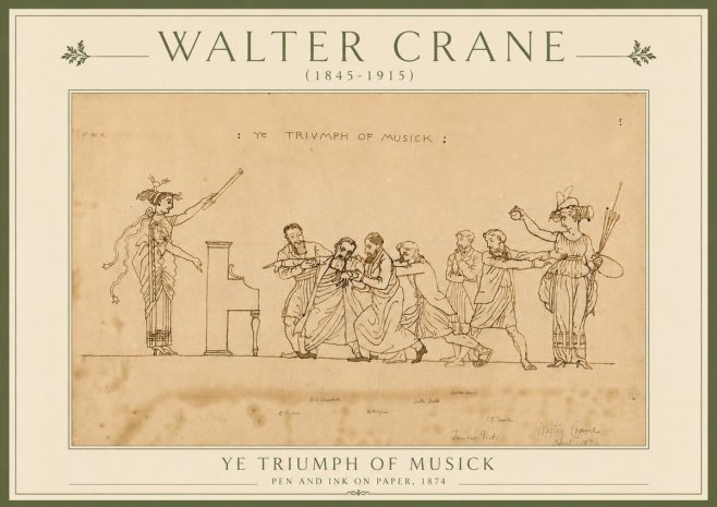 Walter Crane Ye Triumph of Musick No5 - Poszter