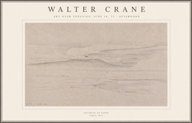 Walter Crane Sky over Vezuvius: June 19, 72 : Afternoon No1 - Poszter