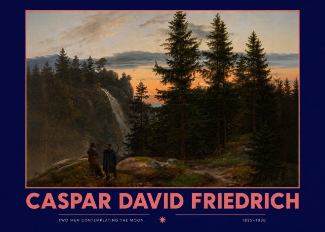 Caspar David Friedrich Two Men Contemplating the Moon I No2 - Poszter