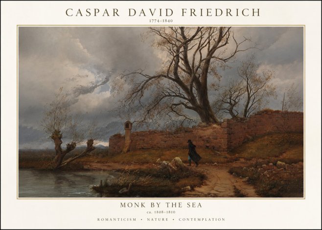 Caspar David Friedrich Autumn Landscape with Ruin No2 - Poszter