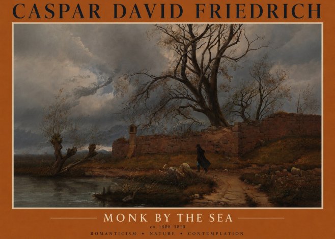 Caspar David Friedrich Autumn Landscape with Ruin No3 - Poszter