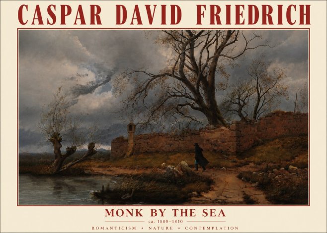 Caspar David Friedrich Autumn Landscape with Ruin No5 - Poszter