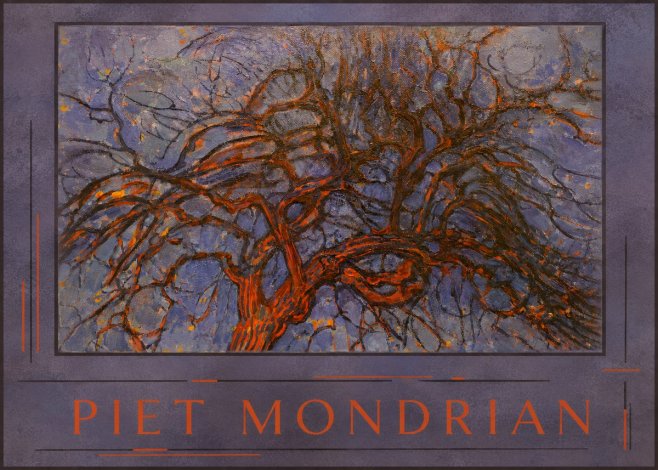 Piet Mondrian The Red Tree No3 - Poszter