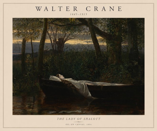 Walter Crane The Lady of Shalott No1 - Poszter