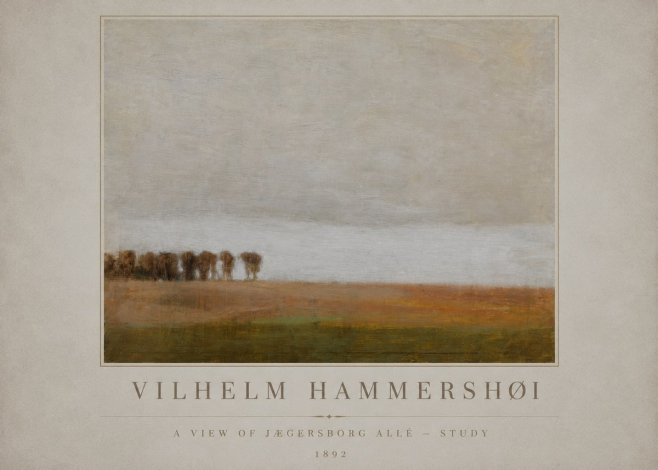 Vilhelm Hammershøi A View of Jægersborg Allé - Study No1 - Poszter