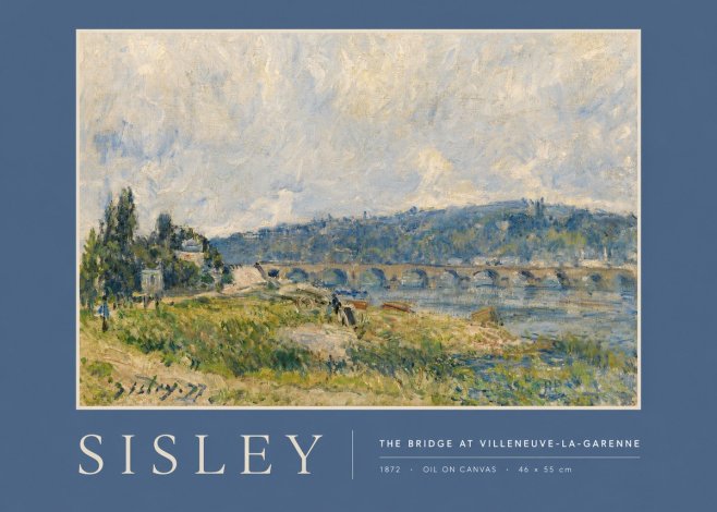 Sisley The Bridge at Villeneuve-la-garenne II No2 - Poszter