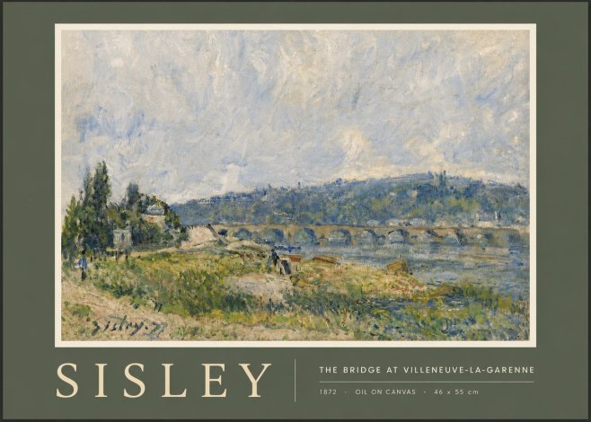 Sisley The Bridge at Villeneuve-la-garenne II No5 - Poszter