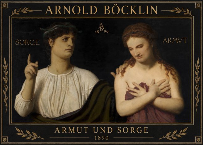 Arnold Böcklin Armut Und Sorge No1 - Poszter