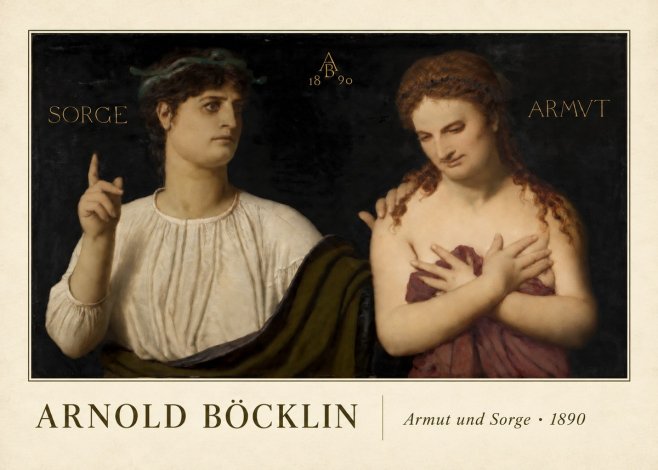 Arnold Böcklin Armut Und Sorge No4 - Poszter