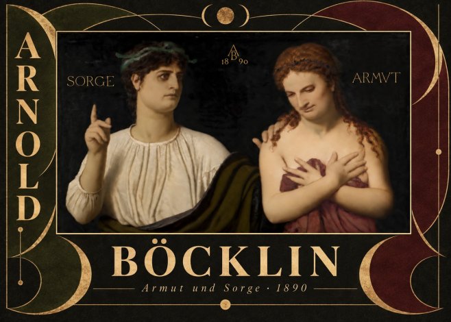 Arnold Böcklin Armut Und Sorge No6 - Poszter