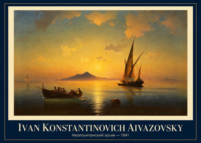 Ivan Konstantinovich Aivazovsky Неаполитанский Залив No1 - Poszter