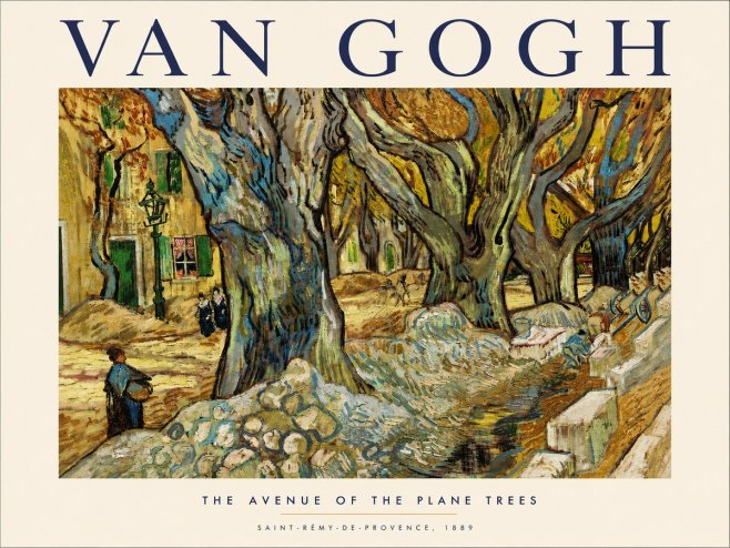 Van Gogh The Avenue of the Plane Trees No3 - Poszter