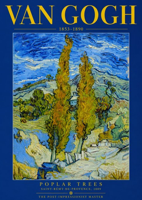 Van Gogh Poplar Trees No4 - Poszter
